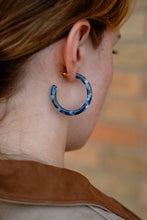 Load image into Gallery viewer, Camy Hoops - Midnight Marble