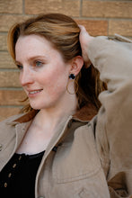 Load image into Gallery viewer, Amelia Earrings - Midnight Marble