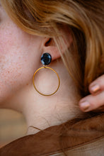 Load image into Gallery viewer, Amelia Earrings - Midnight Marble