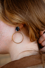 Load image into Gallery viewer, Amelia Earrings - Midnight Marble