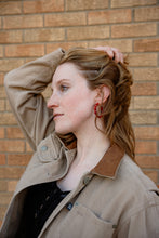 Load image into Gallery viewer, Scarlett Hoops - Crimson Red