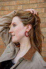 Load image into Gallery viewer, Scarlett Hoops - Crimson Red