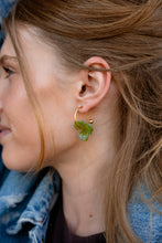 Load image into Gallery viewer, Magnolia Hoops - Olive Green