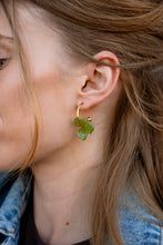 Load image into Gallery viewer, Magnolia Hoops - Olive Green