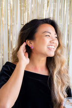 Load image into Gallery viewer, Christmas Tree Studs - Pink Tinsel