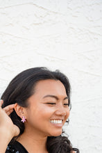 Load image into Gallery viewer, Christmas Tree Studs - Pink Tinsel