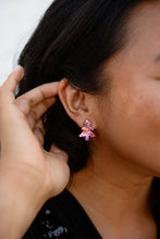 Load image into Gallery viewer, Christmas Tree Studs - Pink Tinsel