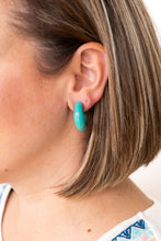Load image into Gallery viewer, Chloe Hoops - Turquoise