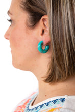 Load image into Gallery viewer, Chloe Hoops - Turquoise