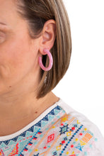 Load image into Gallery viewer, Josie Hoops - Pink