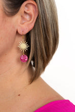 Load image into Gallery viewer, Solana Earrings - Raspberry