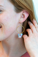 Load image into Gallery viewer, Iris Earrings Large - Marble Confetti