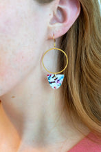 Load image into Gallery viewer, Iris Earrings Large - Marble Confetti