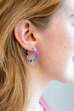 Load image into Gallery viewer, Cam Mini Hoops - Purple Party