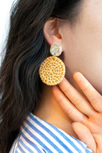 Load image into Gallery viewer, Dominica Earrings - Dark Rattan
