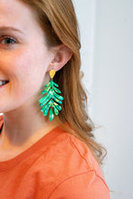 Load image into Gallery viewer, Palm Earrings - Green
