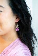 Load image into Gallery viewer, Starry Earrings - Pink Glitter