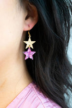 Load image into Gallery viewer, Starry Earrings - Pink Glitter