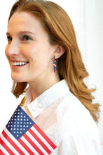 Load image into Gallery viewer, Star Hoops - Red, White & Blue