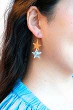 Load image into Gallery viewer, Starry Earrings - Silver Glitter
