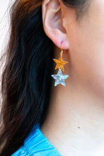 Load image into Gallery viewer, Starry Earrings - Silver Glitter
