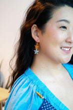Load image into Gallery viewer, Starry Earrings - Silver Glitter