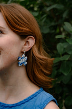 Load image into Gallery viewer, Petunia Earrings - Greek Goddess Blue