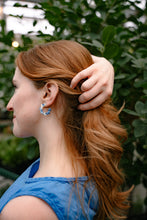 Load image into Gallery viewer, Flora Mini Hoops - Greek Goddess Blue