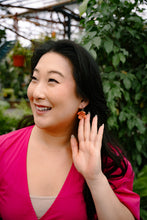 Load image into Gallery viewer, Primrose Hoops - Tangerine Orange