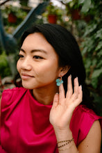 Load image into Gallery viewer, Magnolia Hoops - Aqua