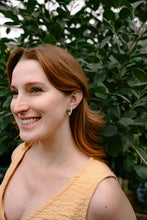 Load image into Gallery viewer, Micro Cam Mini Hoops - Pastel Blue Dot