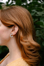 Load image into Gallery viewer, Micro Cam Mini Hoops - Pastel Blue Dot