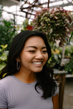 Load image into Gallery viewer, Cameron Hoops - Lilac Quartz