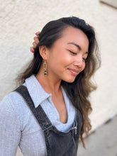 Load image into Gallery viewer, Raya Earrings - Black Gold Flake