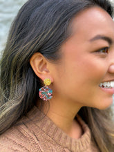 Load image into Gallery viewer, Roxy Earrings - Magenta Teal
