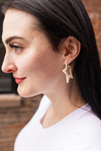 Load image into Gallery viewer, Star Hoops - Ivory