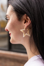 Load image into Gallery viewer, Star Hoops - Ivory