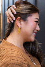 Load image into Gallery viewer, Mia Mini Earrings - Yellow Gold Glitter
