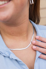 Load image into Gallery viewer, Luxe Silver Herringbone Chain - 20"