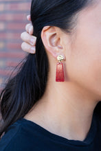 Load image into Gallery viewer, Mia Mini Earrings - Red Glitter