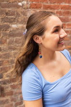 Load image into Gallery viewer, Firework Star Earrings - Red, White & Blue
