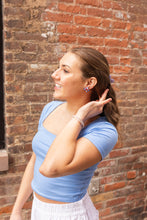 Load image into Gallery viewer, Bow Studs - Red, White & Blue