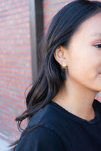 Load image into Gallery viewer, Mia Mini Earrings - Black Glitter