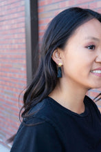 Load image into Gallery viewer, Mia Mini Earrings - Black Glitter