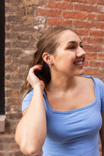 Load image into Gallery viewer, Cam Mini Hoops - Red, White & Blue