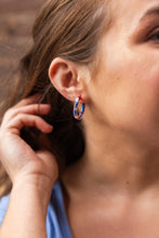 Load image into Gallery viewer, Cam Mini Hoops - Red, White & Blue