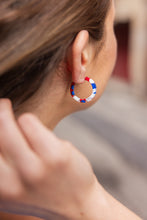Load image into Gallery viewer, Cam Mini Hoops - Red, White & Blue