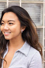 Load image into Gallery viewer, Cross Studs - Silver Glitter