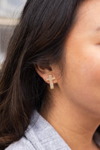 Load image into Gallery viewer, Cross Studs - Gold Glitter