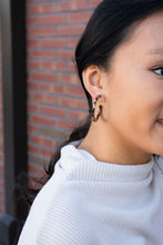 Load image into Gallery viewer, Camy Hoops - Cheetah